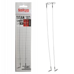 Поводок Saikyo Titan 1x1 STO1517, 17кг/15см, 2шт