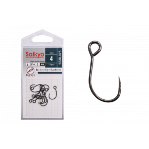 Крючки Saikyo SSBL075-BN IN-LINE EYE BARBLESS №4 (10 шт.) Крючки Saikyo SSBL075-BN IN-LINE EYE BARBLESS №4 (10 шт.)